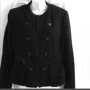 Worthington Zip Up Tweed Jacket